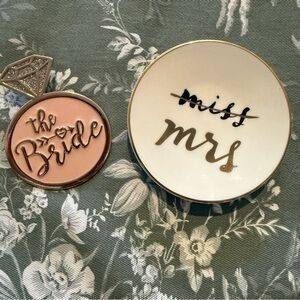 Kate Spade | Miss to Mrs. Ring Dish and The Bride Pin